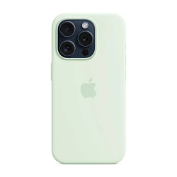 Клип-кейс (накладка) Silicone Case MagSafe для Apple iPhone 15 Pro силикон, мятный