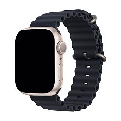 Ремешок Ocean Band для Apple Watch 38 / 40 / 41 / 42mm силикон тёмно-синий