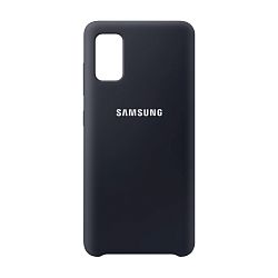 Клип-кейс (накладка) Silicone cover для Samsung Galaxy A41 силикон, чёрный