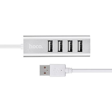 Адаптер-разветвитель для компьютера Hoco HB1 USB-A (4в1) серебристый - 3