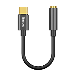 Адаптер-переходник Baseus L54 (Type-C to 3.5mm mini jack) 5.5 см, чёрный