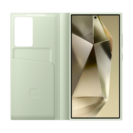 Чехол-книжка Samsung Smart View Wallet Case для Samsung Galaxy S24 Ultra полиуретан, поликарбонат, мятный - 2