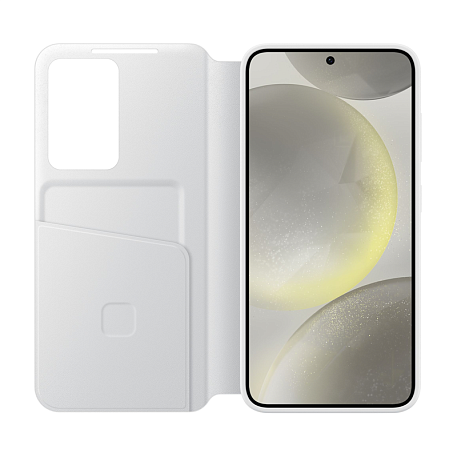 Чехол-книжка Samsung Smart View Wallet Case для Samsung Galaxy S24 полиуретан, поликарбонат, белый - 2
