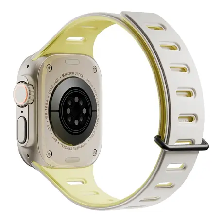 Ремешок Native Union Active Band для Apple Watch 38 / 40 / 41 / 42mm силикон жёлтый, серый - 2