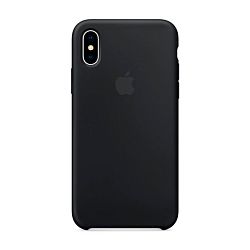 Клип-кейс (накладка) Apple Silicone Case для Apple iPhone Xs силикон, Black