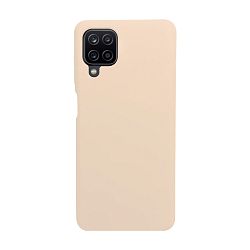 Клип-кейс (накладка) Silicone cover (без лого) для Samsung Galaxy A12 / M12 силикон, бежевый