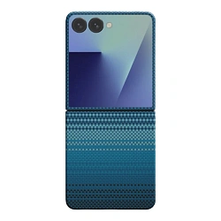 Клип-кейс (накладка) Pitaka Ultra-Slim Case для Samsung Galaxy Z Flip 7 кевлар (арамид), "восход луны" (FMFLIP7)
