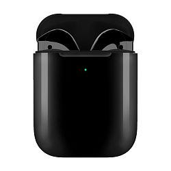 Беспроводные наушники Apple AirPods 2 с зарядным футляром чёрный (полная покраска) (MV7N2)