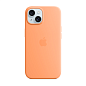 Клип-кейс (накладка) Silicone Case MagSafe для Apple iPhone 15 силикон, оранжевый