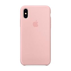 Клип-кейс (накладка) Apple Silicone Case для Apple iPhone X силикон, Pink Sand