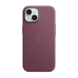 Клип-кейс (накладка) FineWoven Case MagSafe для Apple iPhone 15 ткань, силикон, фиолетовый