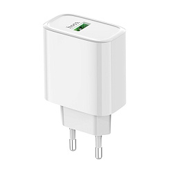 Сетевое зарядное устройство + кабель Micro Hoco C69A 22.5 Вт, белый