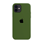 Клип-кейс (накладка) Silicone Case для Apple iPhone 12 / 12 Pro силикон, тёмно-оливковый