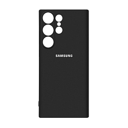 Клип-кейс (накладка) Silicone cover закрытый для Samsung Galaxy S24 Ultra силикон, чёрный