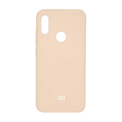 Клип-кейс (накладка) Silicone cover закрытый для Xiaomi Redmi Note 7 / Note 7 Pro / Note 7S силикон, бежевый