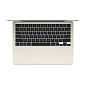 Ноутбук Apple Macbook Air 13" (2024) M3 16 ГБ, 256 ГБ SSD (MC8J4), "сияющая звезда" - 2