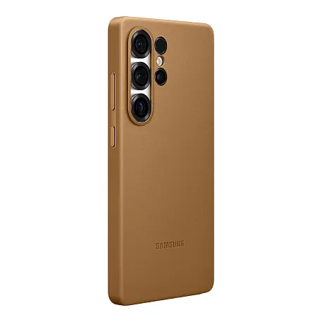 Клип-кейс (накладка) Samsung Kindsuit Case для Samsung Galaxy S25 Ultra экокожа, поликарбонат, песочно-коричневый - 2