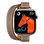 Умные часы Apple Watch Hermes Series 11 42mm GPS + Cellular Silver Titanium Case Etoupe Double Tour Attelage Strap (with Orange Hermès Sport band) - 2
