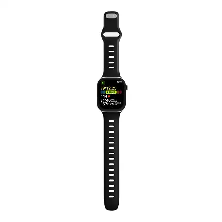 Спортивный ремешок Nomad Tempo Band для Apple Watch 44 / 45 / 46 / 49mm фторэластомер чёрный - 3