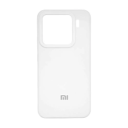 Клип-кейс (накладка) Silicone cover закрытый для Xiaomi 15 силикон, белый