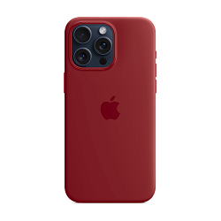 Клип-кейс (накладка) Silicone Case для Apple iPhone 15 Pro силикон, красный