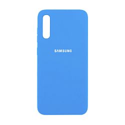 Клип-кейс (накладка) Silicone cover закрытый для Samsung Galaxy A70 силикон, голубой