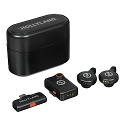 Микрофон петличный Hollyland Lark M2S Mini Combo чёрный