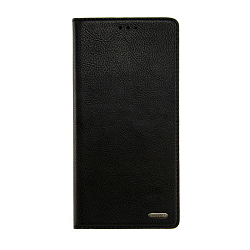 Чехол-книжка Premium Rich Boss для Xiaomi Redmi Note 12 5G / Poco X5 5G искусственная кожа, чёрный (с лого)