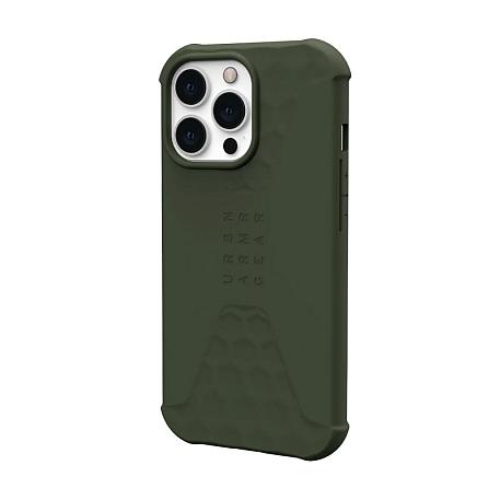 Клип-кейс (накладка) UAG Standard Issue для Apple iPhone 13 Pro силикон, оливковый - 2