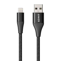 Дата-кабель Anker Powerline+ II Lightning 0.9 м, чёрный