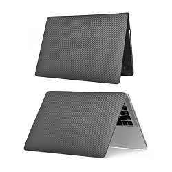Клип-кейс (накладка) WIWU iKavlar для Apple MacBook Pro 14" (2021 - 2026) полипропилен, чёрно-серый (полоска)