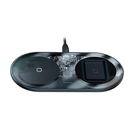Беспроводное зарядное устройство Baseus Simple 2in1 Wireless Charger 15 Вт - 2