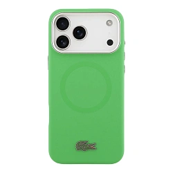 Клип-кейс (накладка) CG Mobile Lacoste Liquid Silicone Magsafe для Apple iPhone 17 Pro Max силикон, зелёный