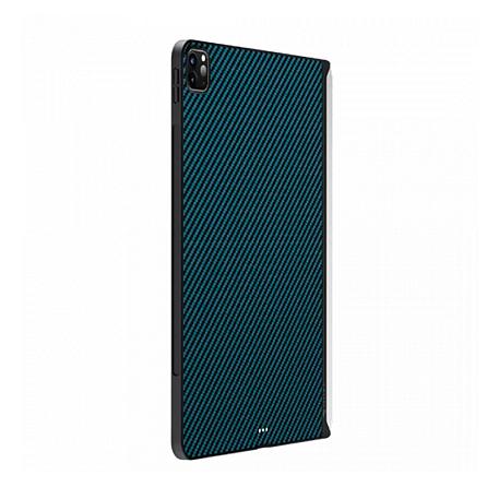 Клип-кейс (накладка) Pitaka MagEZ Case 2 для Apple iPad Pro 11" (2020 / 2021 / 2022) кевлар (арамид), чёрно-синий (полоска) - 2