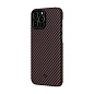 Клип-кейс (накладка) Pitaka MagEZ Case 2 для Apple iPhone 13 Pro Max кевлар (арамид), чёрно-коричневый (полоска)