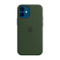 Клип-кейс (накладка) Silicone Case для Apple iPhone 12 Mini силикон, тёмно-зелёный