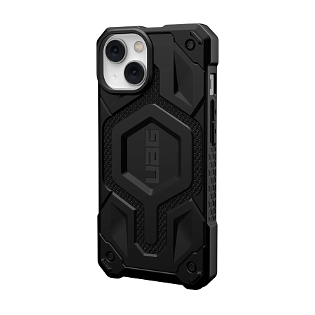 Клип-кейс (накладка) UAG Monarch Pro Magsafe для Apple iPhone 14 поликарбонат, кевлар, чёрный - 4