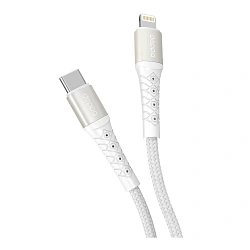 Дата-кабель Deppa Armor Type-C to Lightning 1 м, белый