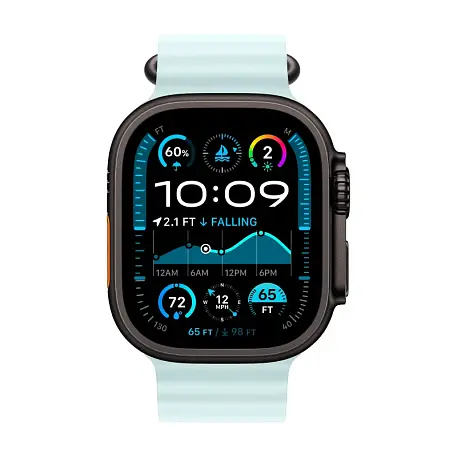 Умные часы Apple Watch Ultra 2 (2024) 49mm GPS + Cellular Black Titanium Case Ice Blue Ocean Band One Size - 2