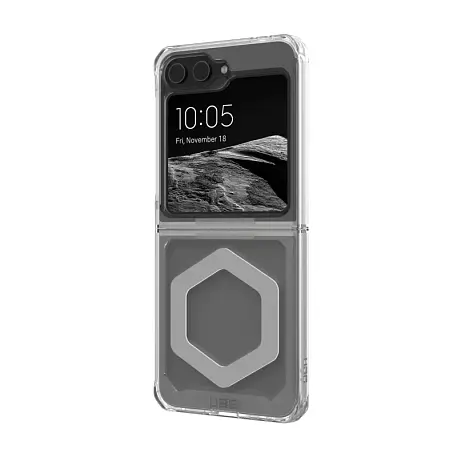 Клип-кейс (накладка) UAG Plyo Pro Magsafe для Samsung Galaxy Z Flip 6 / 7 FE (Уценка) прозрачный серебристый (хорошее состояние, царапины) - 2