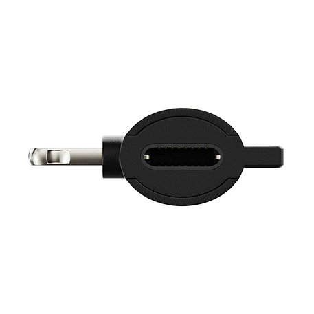 Адаптер-переходник Breaking (Lightning to 3.5mm mini Jack + Lightning) 7 см, чёрный - 2