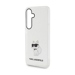 Клип-кейс (накладка) CG Mobile Lagerfeld Karl для Samsung Galaxy S24 Plus поликарбонат, силикон, "NFT 3D Choupette" прозрачный