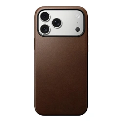 Клип-кейс (накладка) Nomad Modern Leather Case для Apple iPhone 17 Pro Max кожа, коричневый