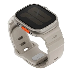 Спортивный ремешок UNIQ Alton для Apple Watch 44 / 45 / 46 / 49mm силикон песочный