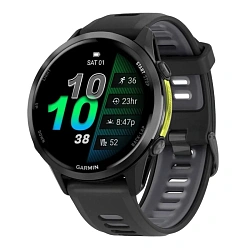 Умные часы Garmin Forerunner 970 "серый карбон" (чёрный ремешок)