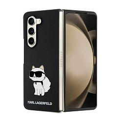 Клип-кейс (накладка) CG Mobile Lagerfeld Karl Head для Samsung Galaxy Z Fold 5 силикон, "NFT 3D Choupette" чёрный