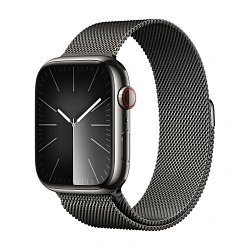 Умные часы Apple Watch Series 9 45mm GPS + Cellular (Уценка) Graphite Stainless Steel Case Milanese Loop, eSim