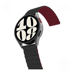 Магнитный ремешок Araree Silicone Link для Samsung Watch 20mm силикон черно-красный