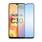 Защитное стекло 3D Classic для Realme C30 / C31 / C33, черная рамка