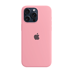 Клип-кейс (накладка) для Apple iPhone 15 Pro Max силикон, розовый